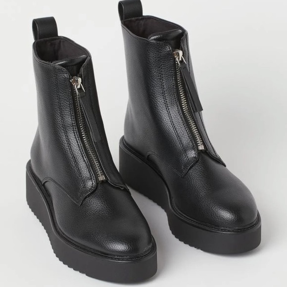 Zip-Front Platform Boots